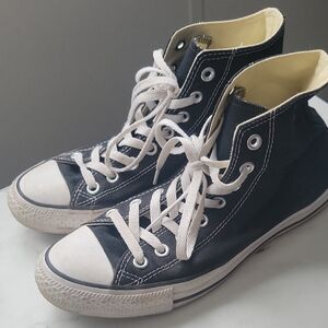 Converse Black High-Tops with White Accents